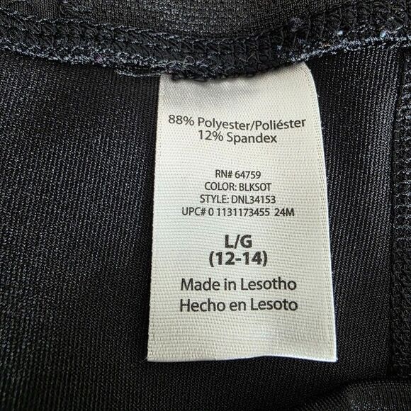 Danskin Now L (12/14)  Black Semi Fitted Straight Leg Athletic Leggings Lot of 4 - Picture 4 of 9
